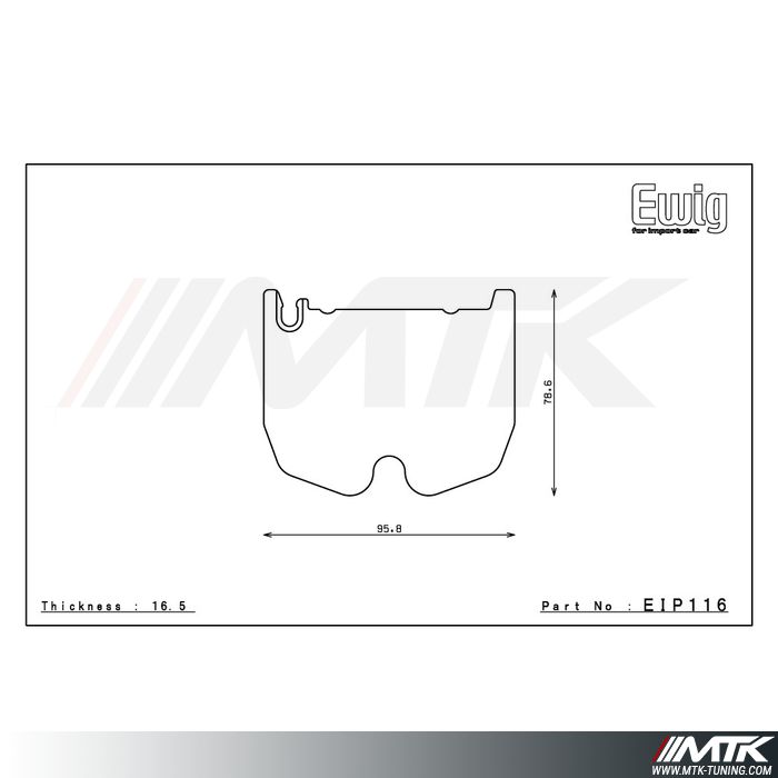 Plaquettes Endless N39S EIP116 pour MERCEDES SL55 AMG